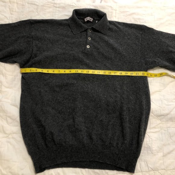 VINTAGE Italian Henry Morell Wool-Blend Long Sleeve Collared Sweater Gray XXL - Picture 13 of 15